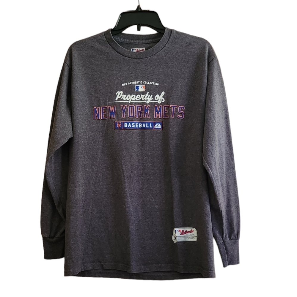 NY Mets gray long sleeve t-shirt M